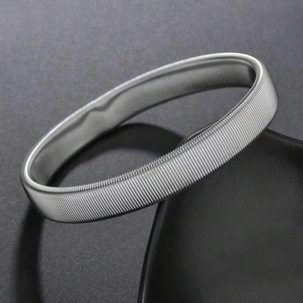 Men Stainless Steel Punk Style Elastic Metal Armband Bracelet - Picture 11 of 16